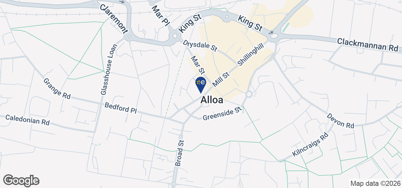 Map showing location of McMichael’s- Alloa