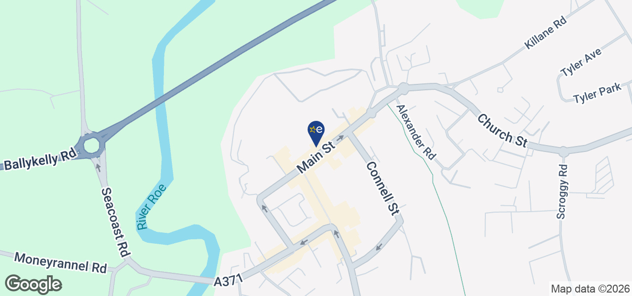 Map showing location of Donaghy Bros - Limavady