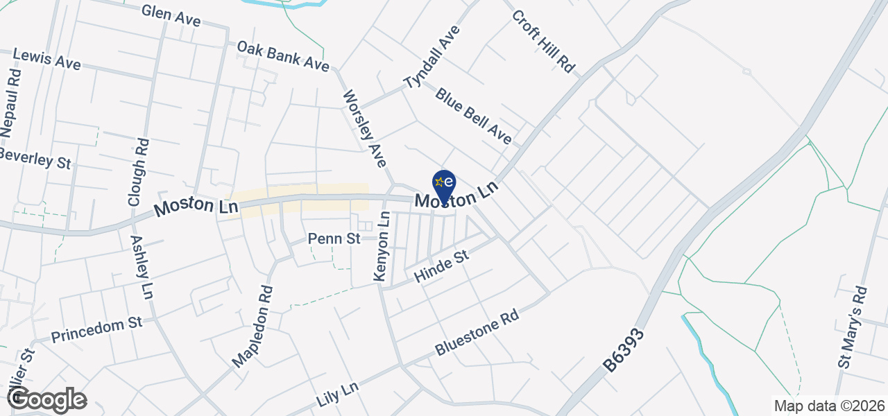 Map showing location of Moston Lane Appliances