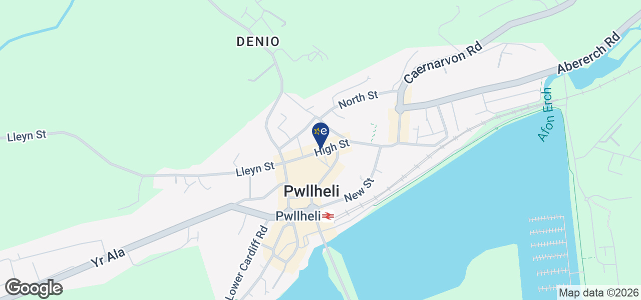Map showing location of North Wales Domestic Appliance Centre