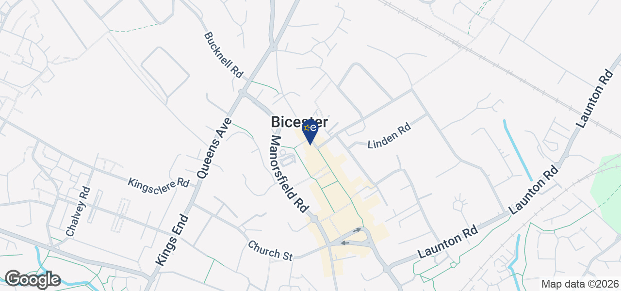 Map showing location of O’Gormans – Bicester