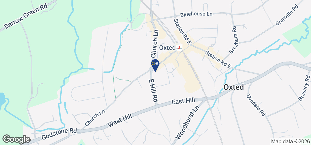 Map showing location of Oxted Electrical