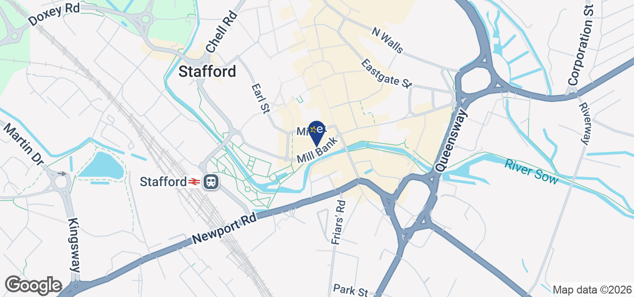 Map showing location of Pickups Of Stafford Ltd