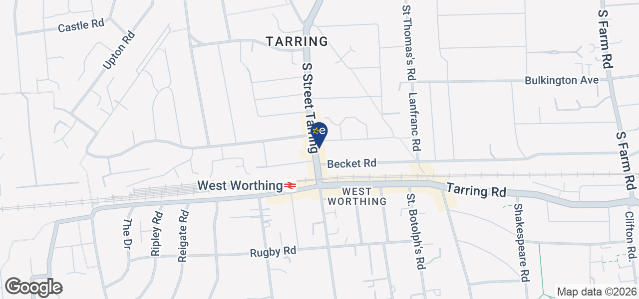 Map showing location of R Barker (Tarring) Ltd
