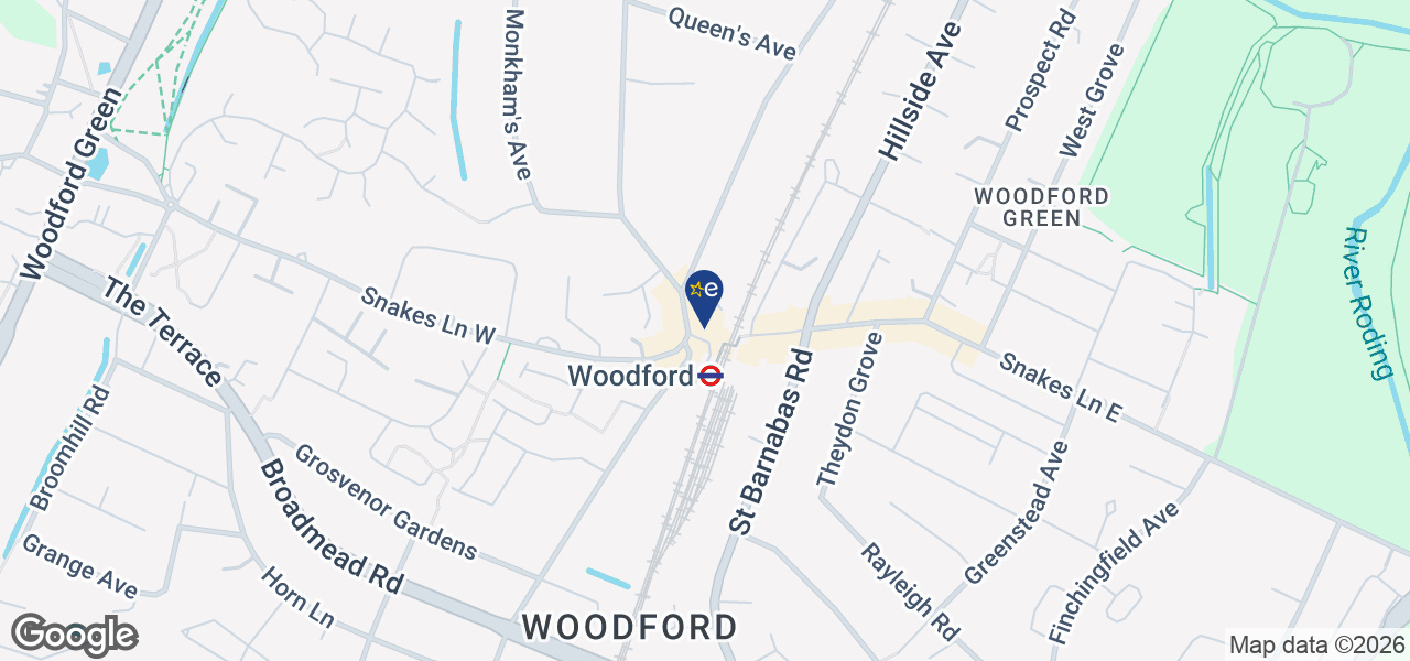 Map showing location of RGB - Woodford Green