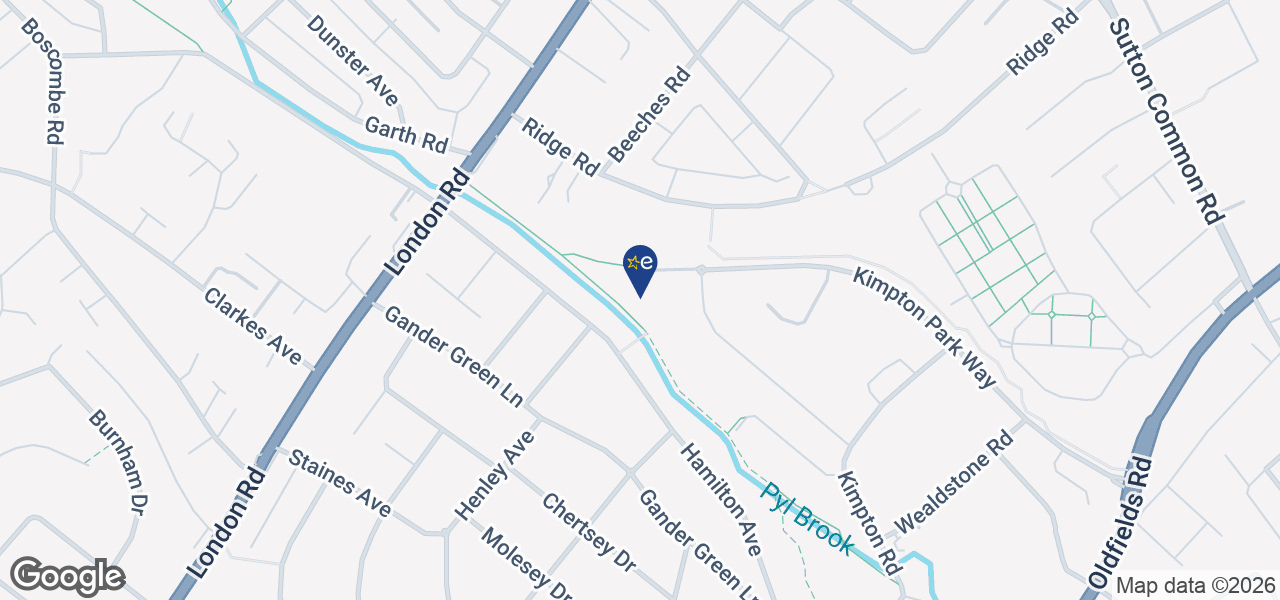 Map showing location of RDO - Salfords
