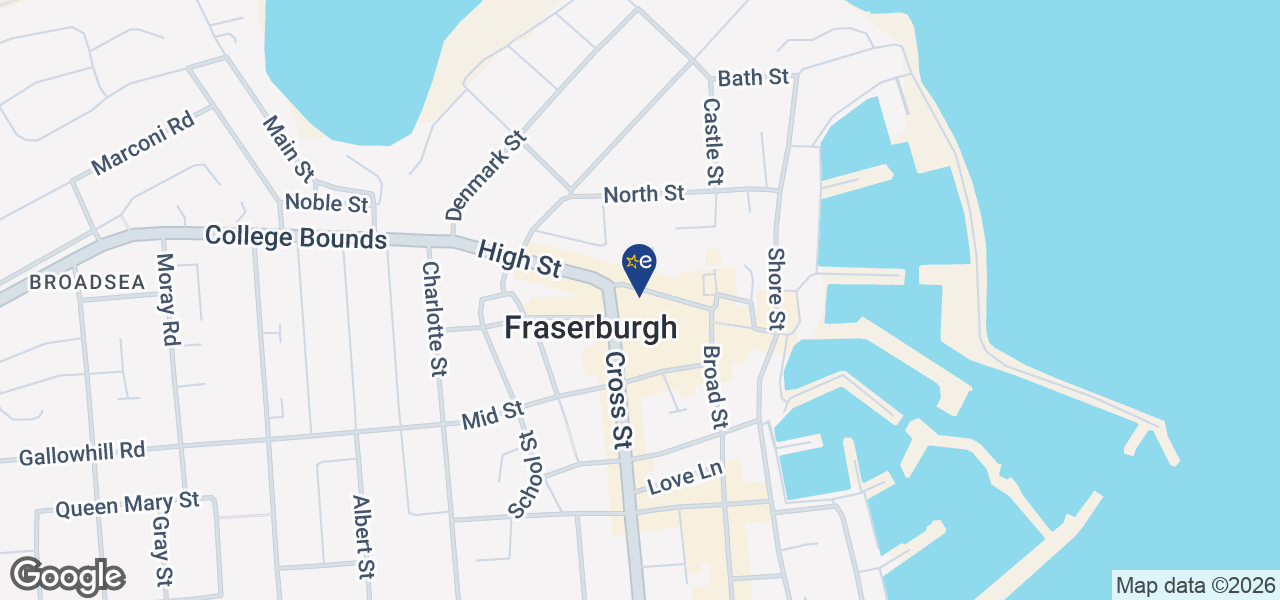 Map showing location of Rodgers Fraserburgh Ltd