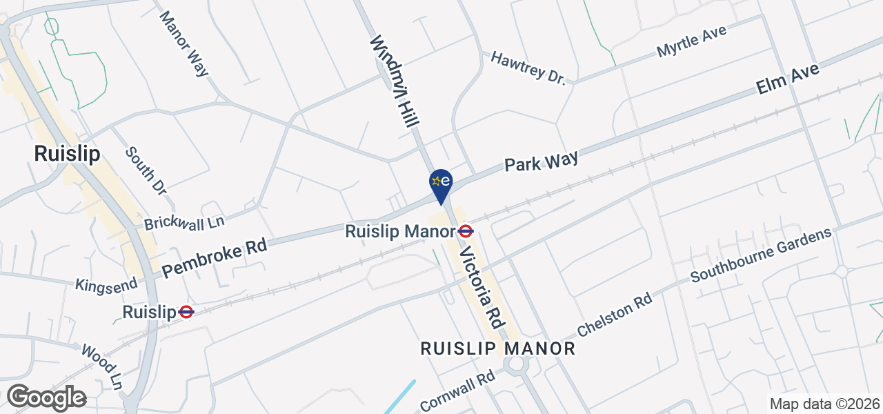 Map showing location of Hot & Cold Inc