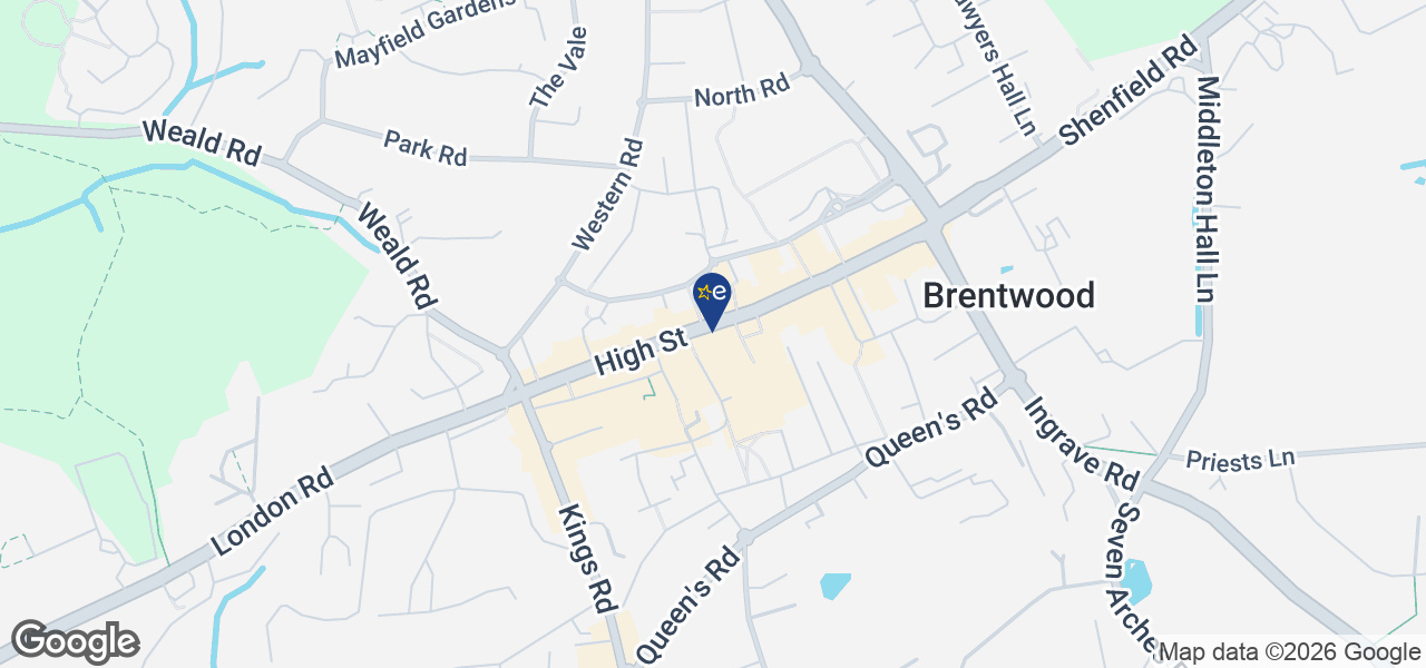 Map showing location of Stellisons – Brentwood
