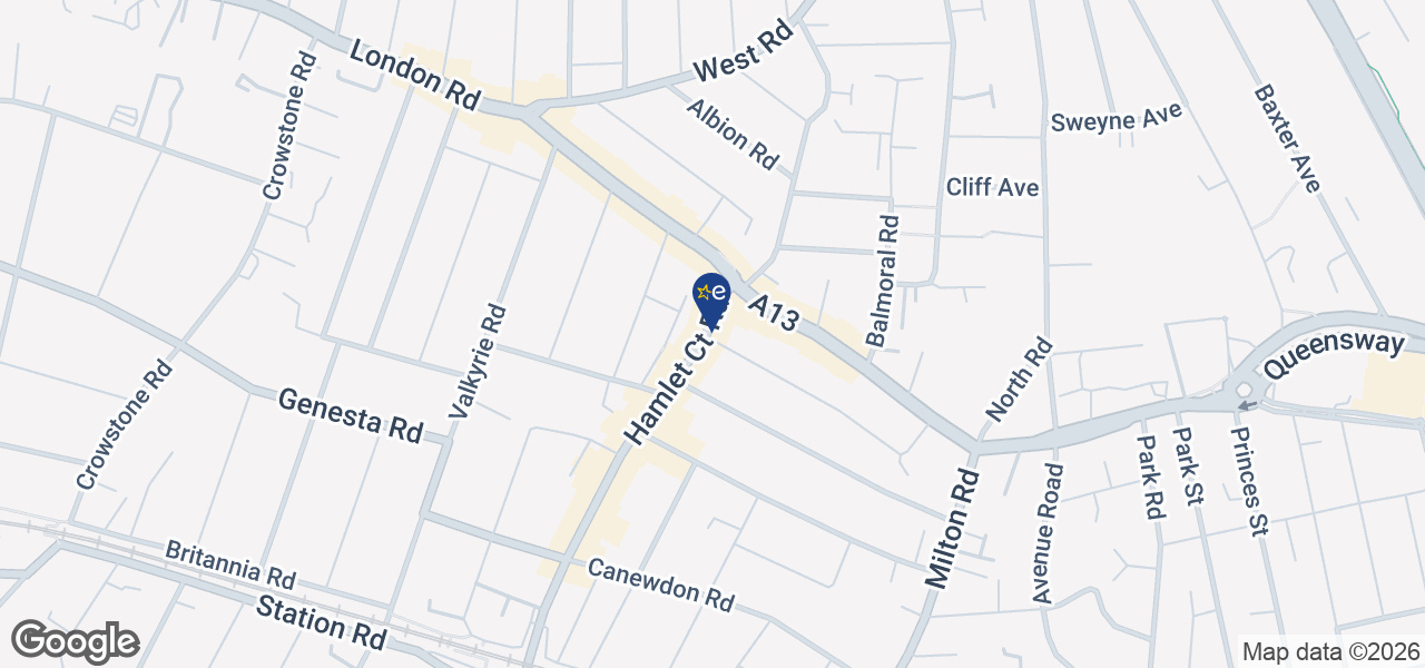 Map showing location of Stellisons – Westcliff