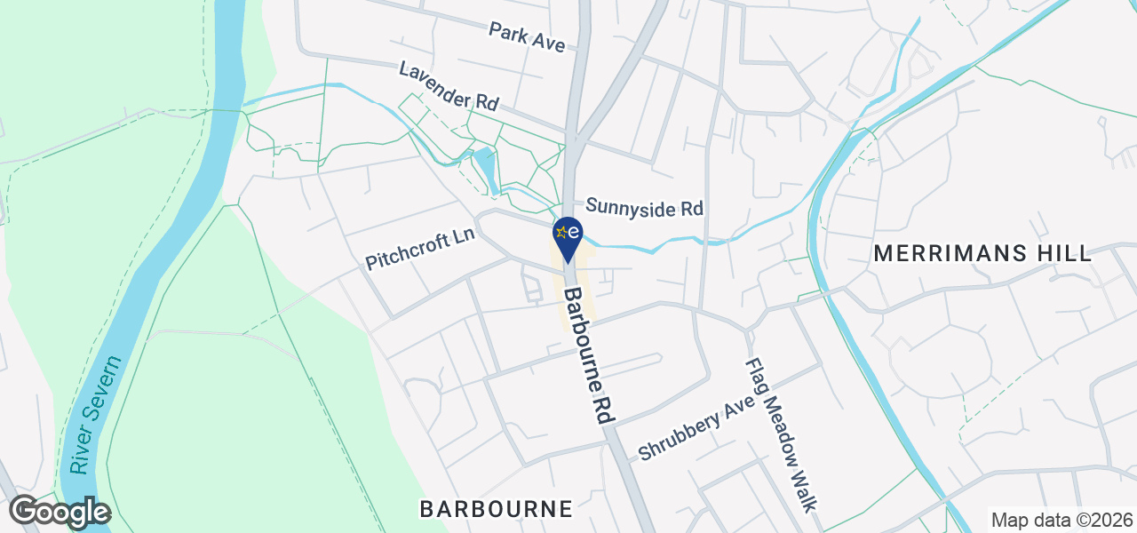 Map showing location of The Wash House Ltd, Worcester