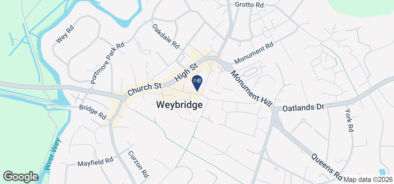 Map showing location of Weybridge Audio Ltd