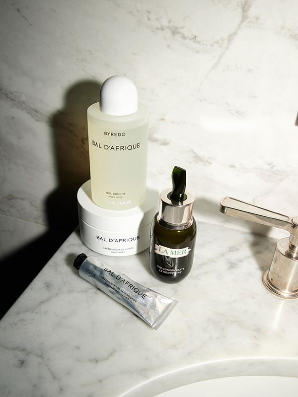 image of byredo products by a sink