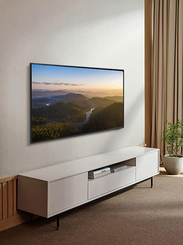 flat screen tv on a wall