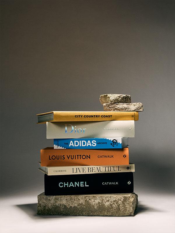 books in a pile