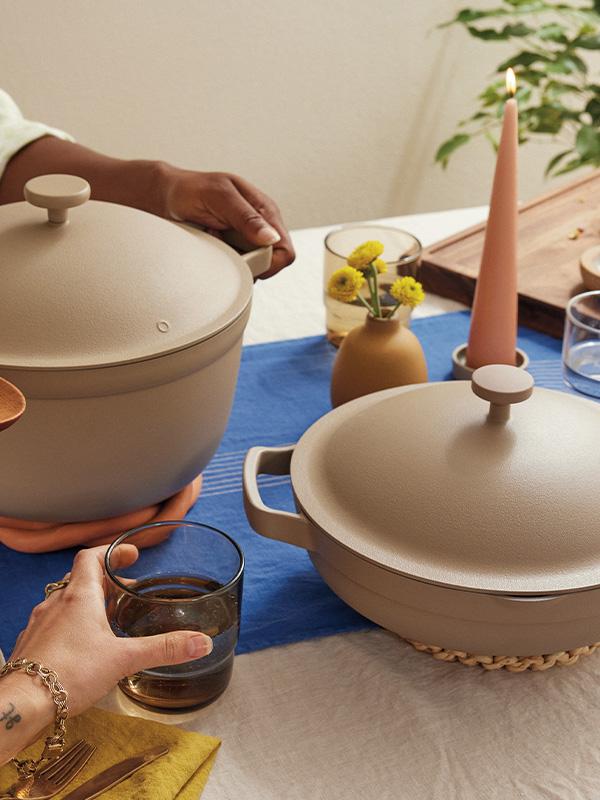 Our Place all-in-one pans on a table now at 25% off