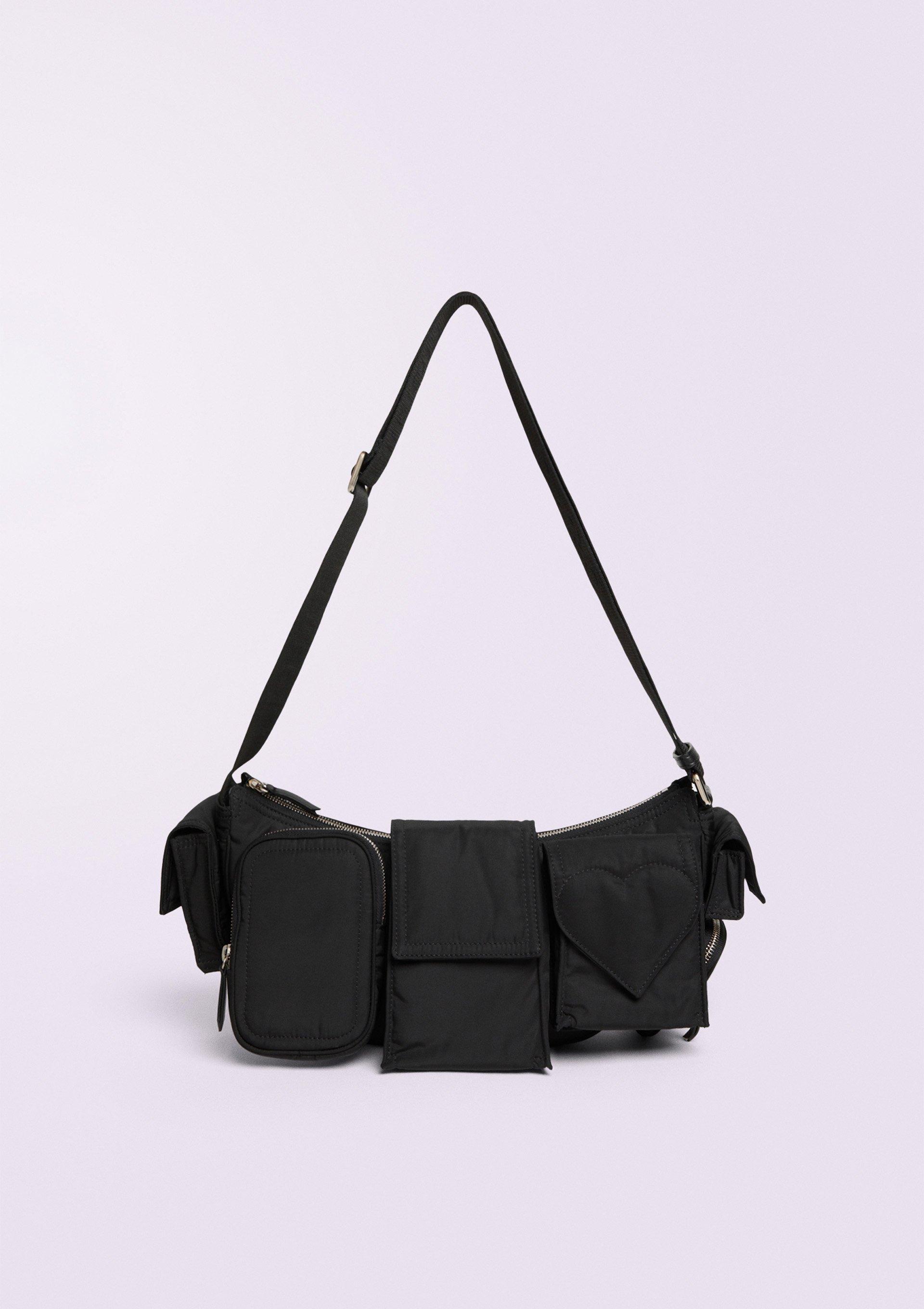 Super Pocket Nylon Bag in black