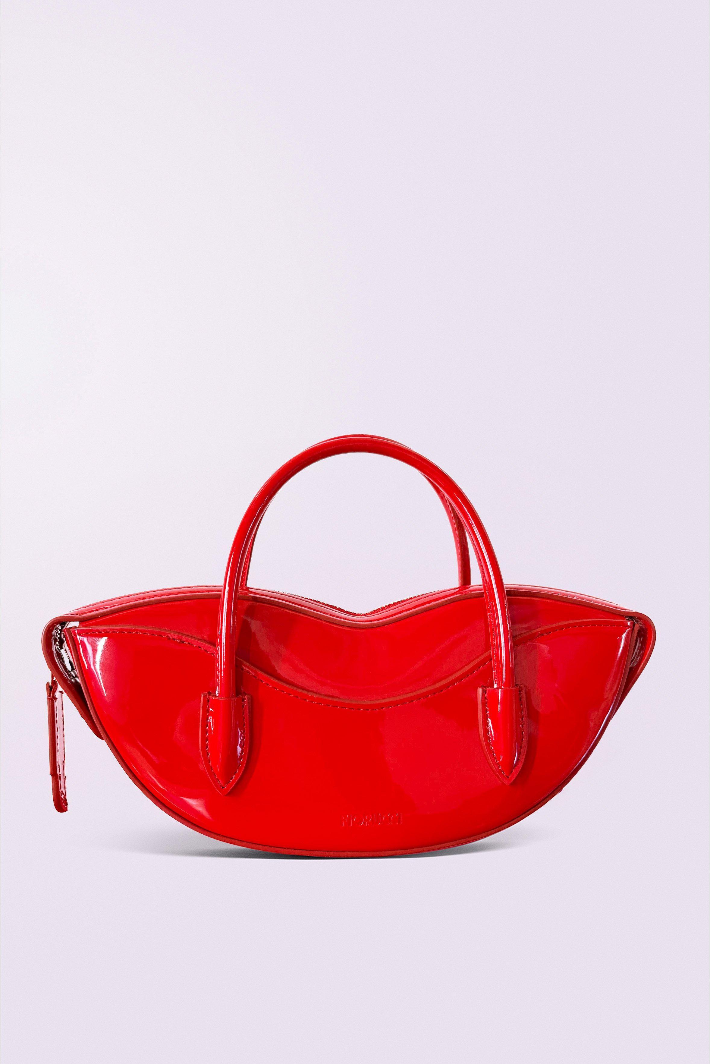 Mini Lips Bag Vinyl in Red.