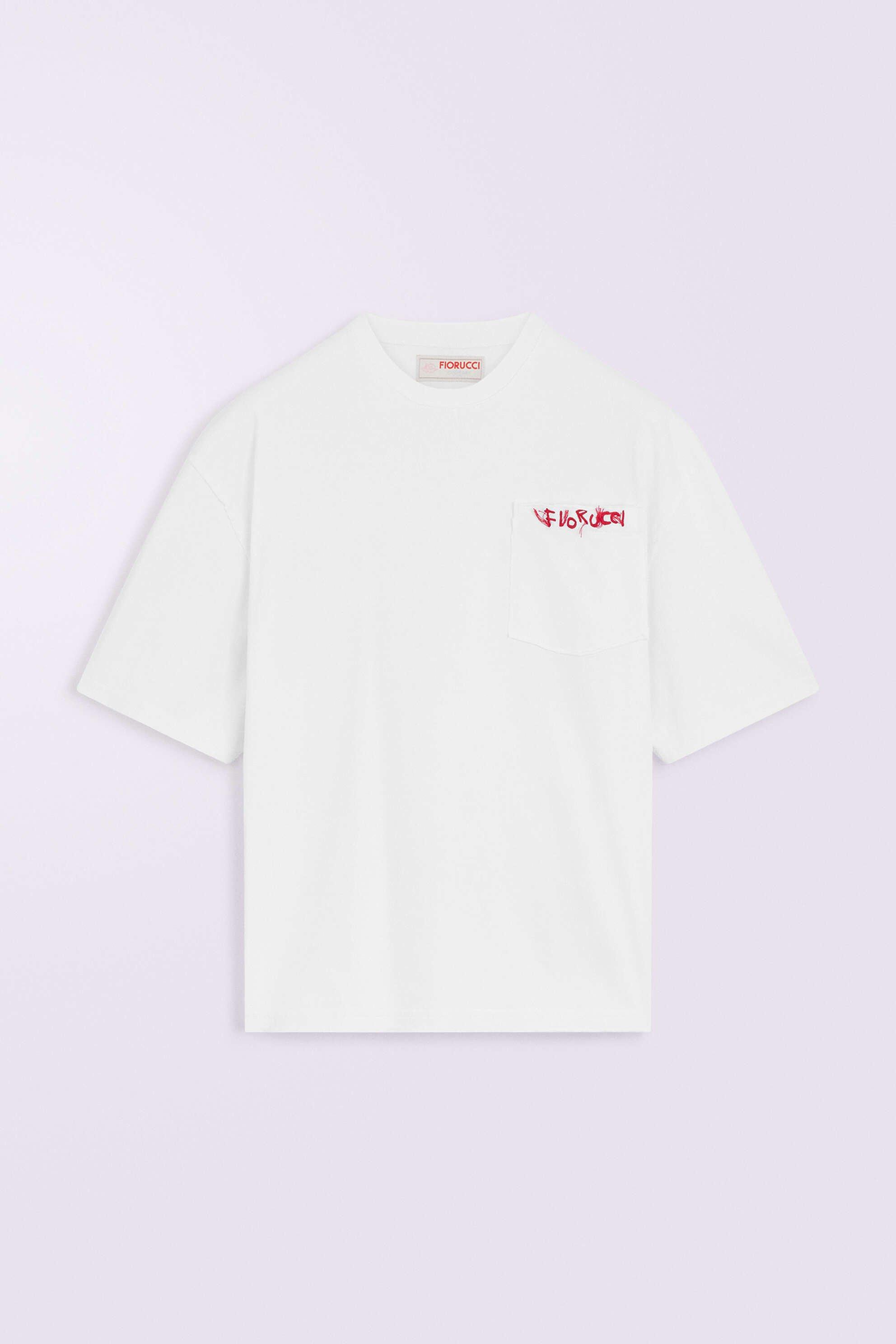 Embroidered Logo T-Shirt in White.