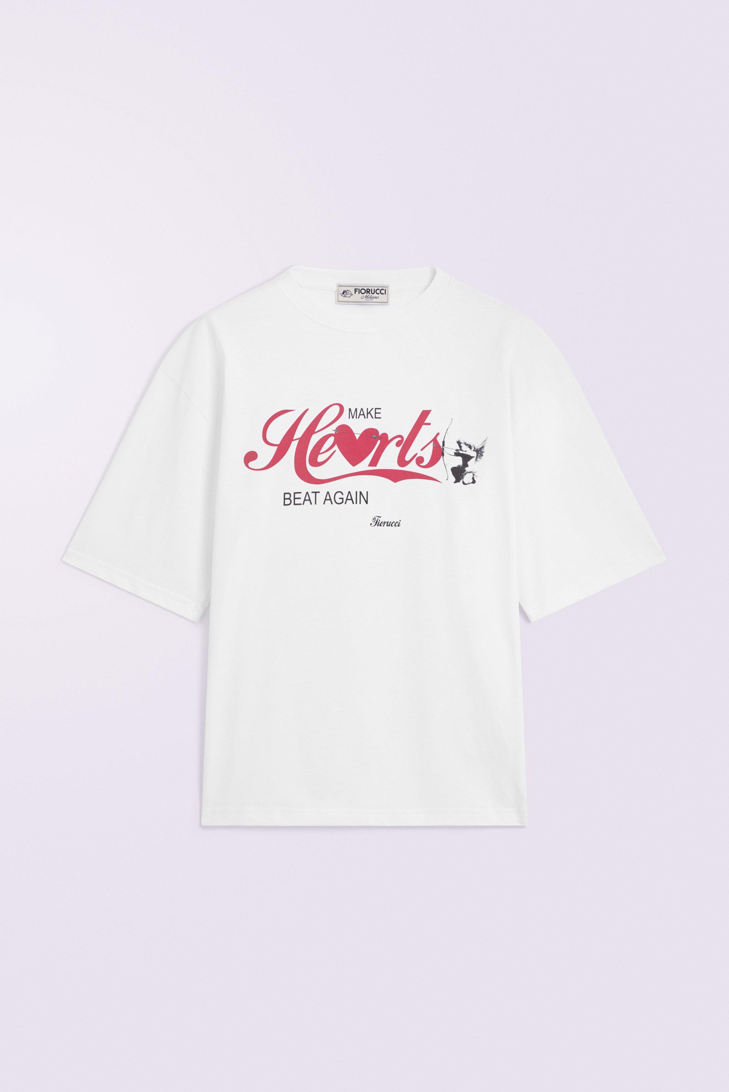 Make Hearts Beat Again T-Shirt in White.