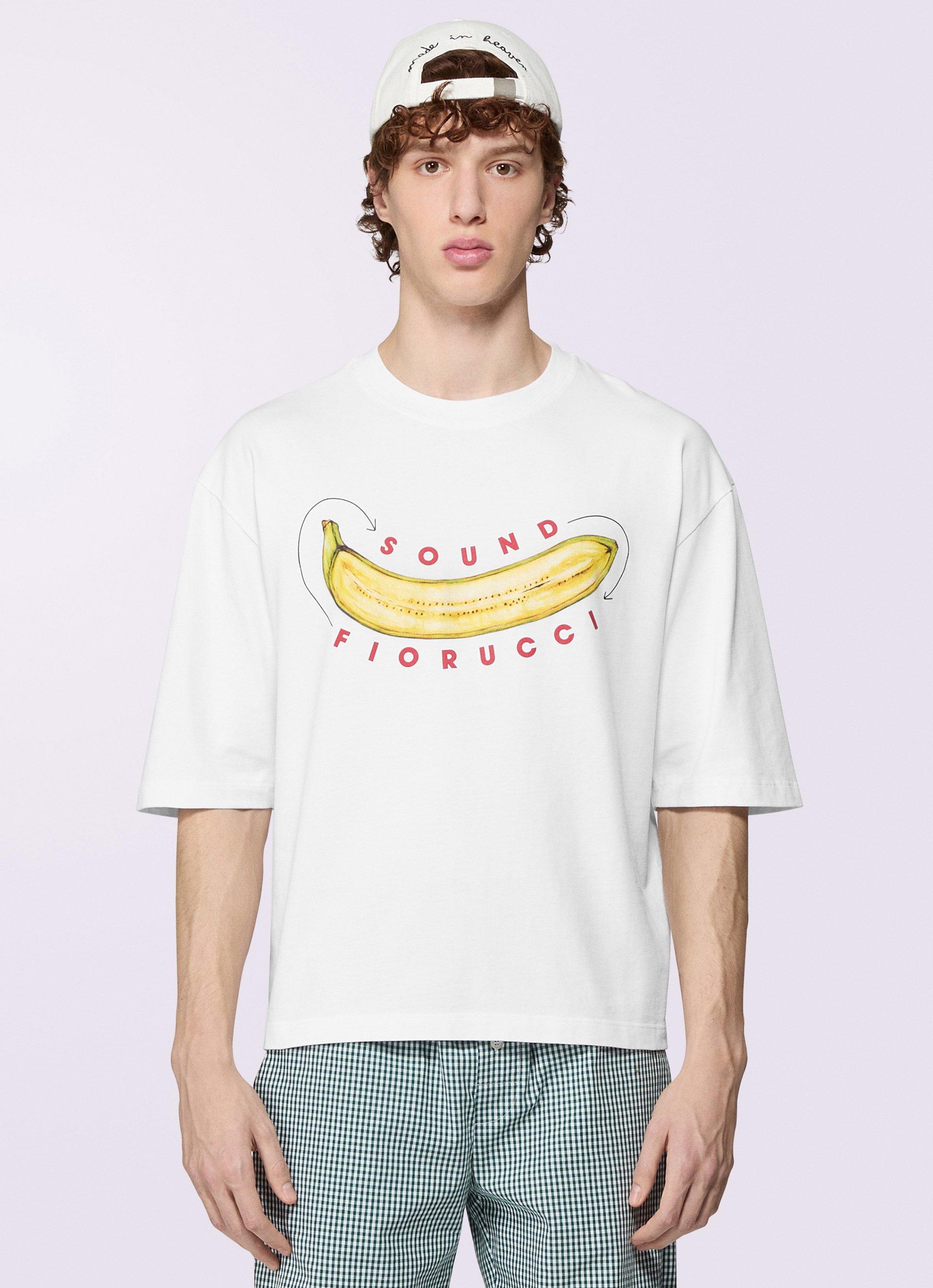 Unisex Banana Sound T-Shirt in white.