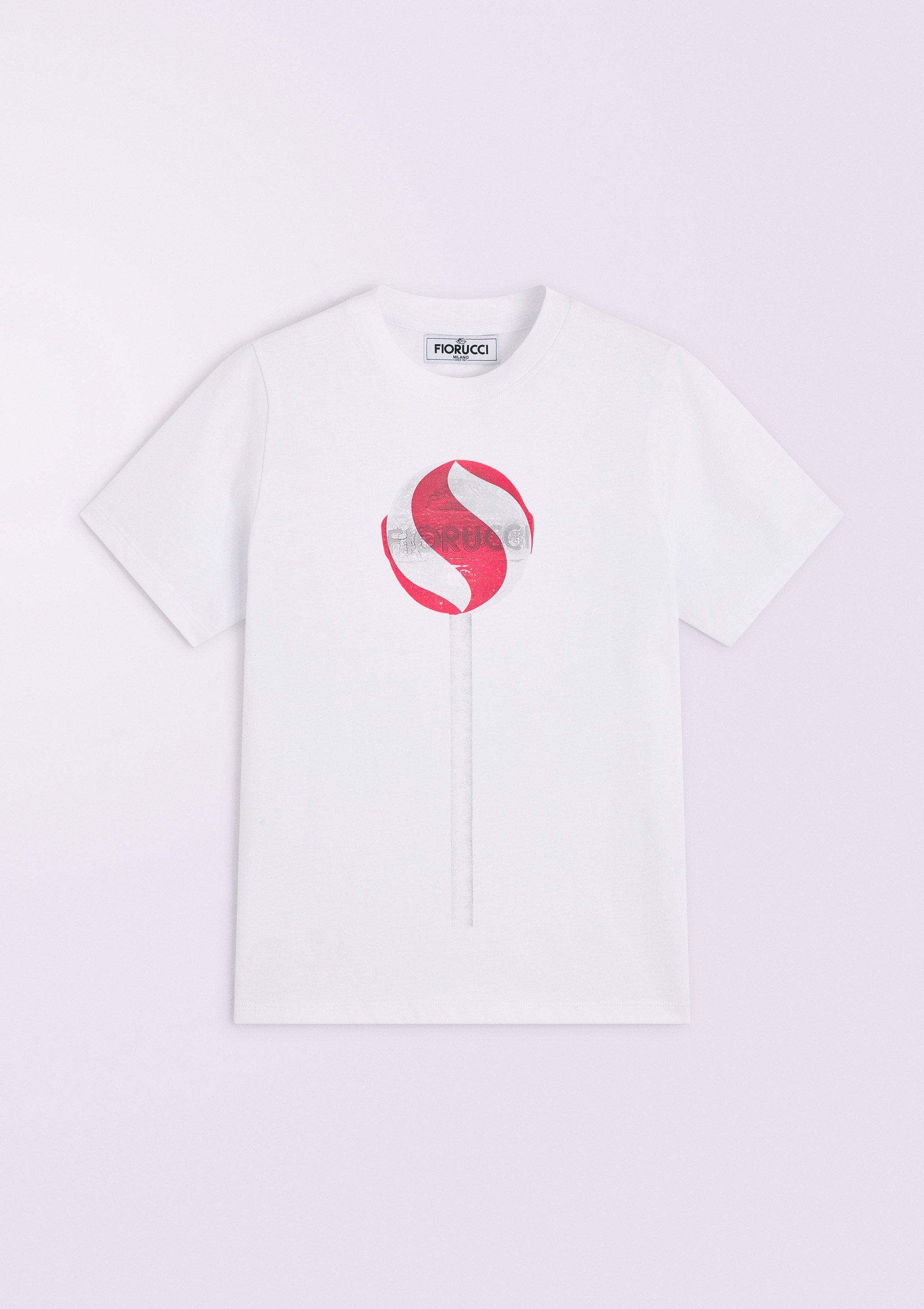 Lollipop Graphic T-Shirt in white.