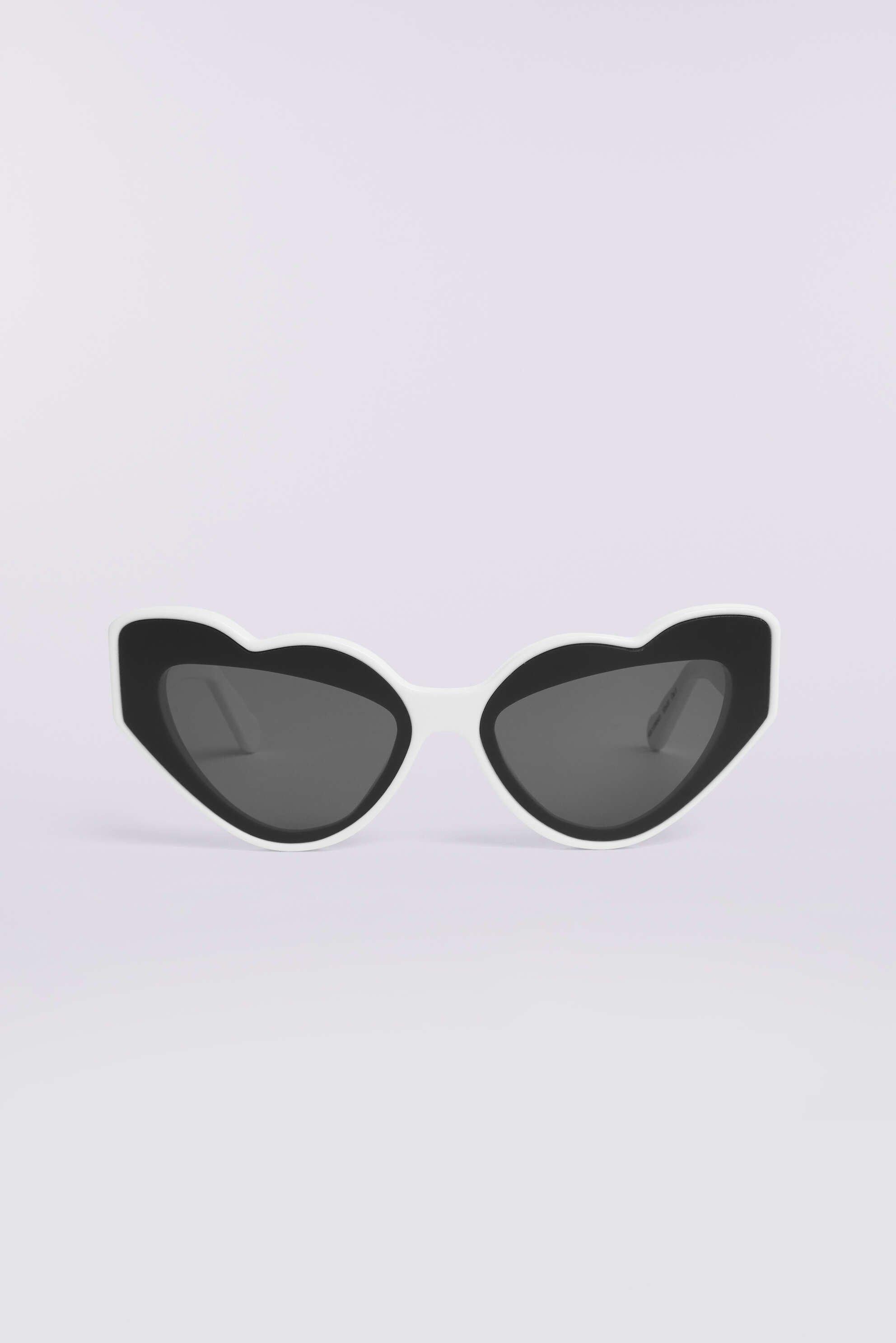 Heart Sunglasses in White.