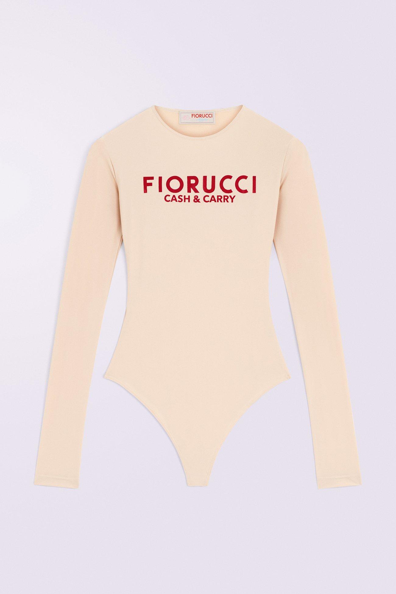 Cash and Carry Bodysuit in Beige.