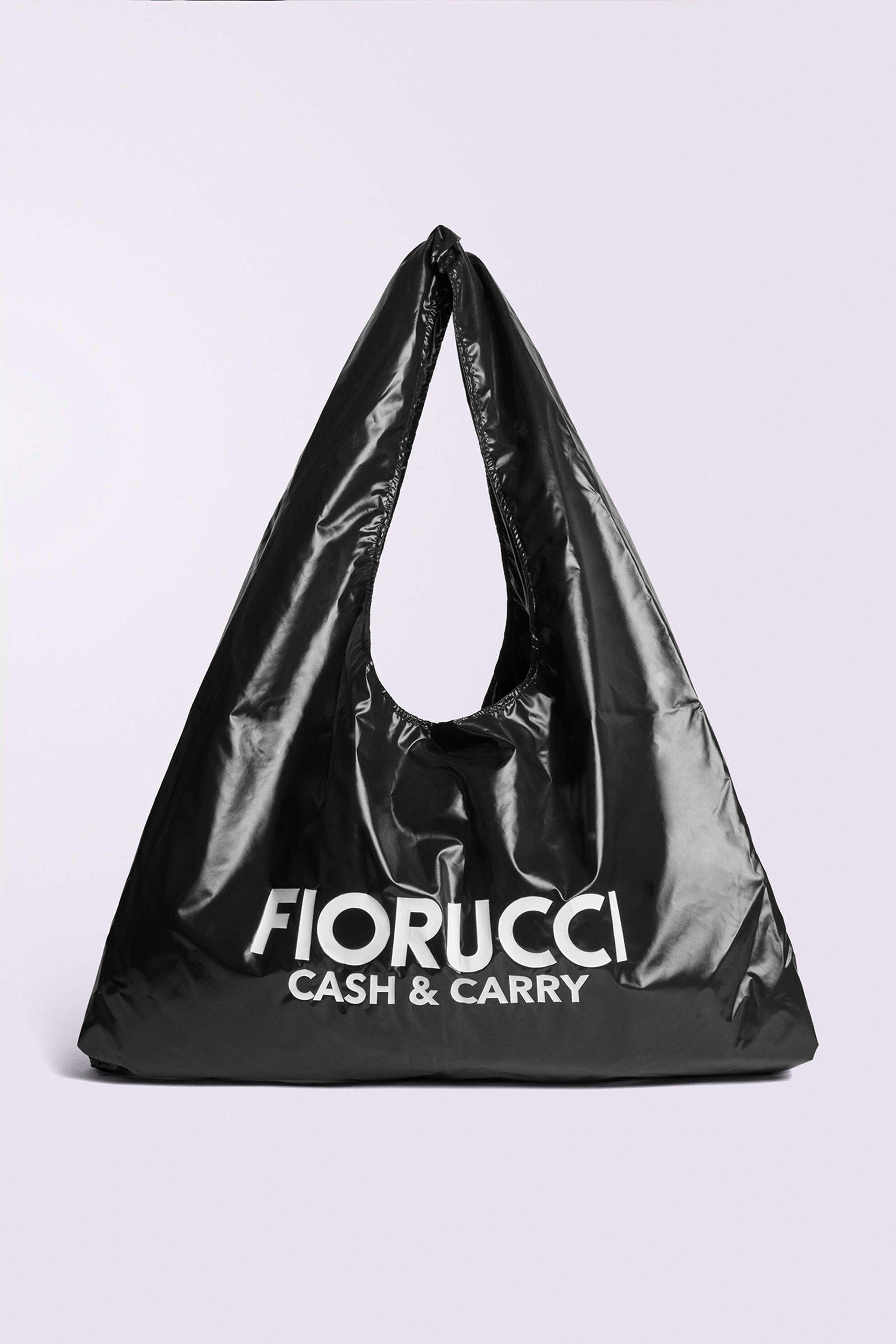 Recycled Nylon Hobo Bag in Black.