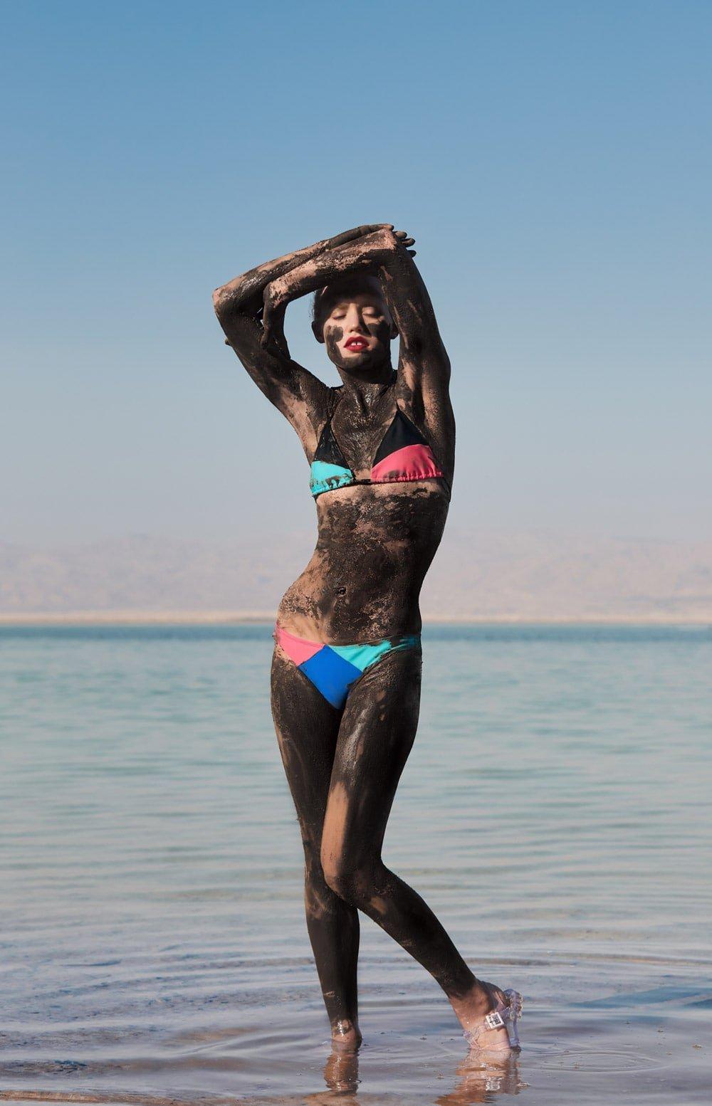 Georgia May Jagger at the Dead Sea.