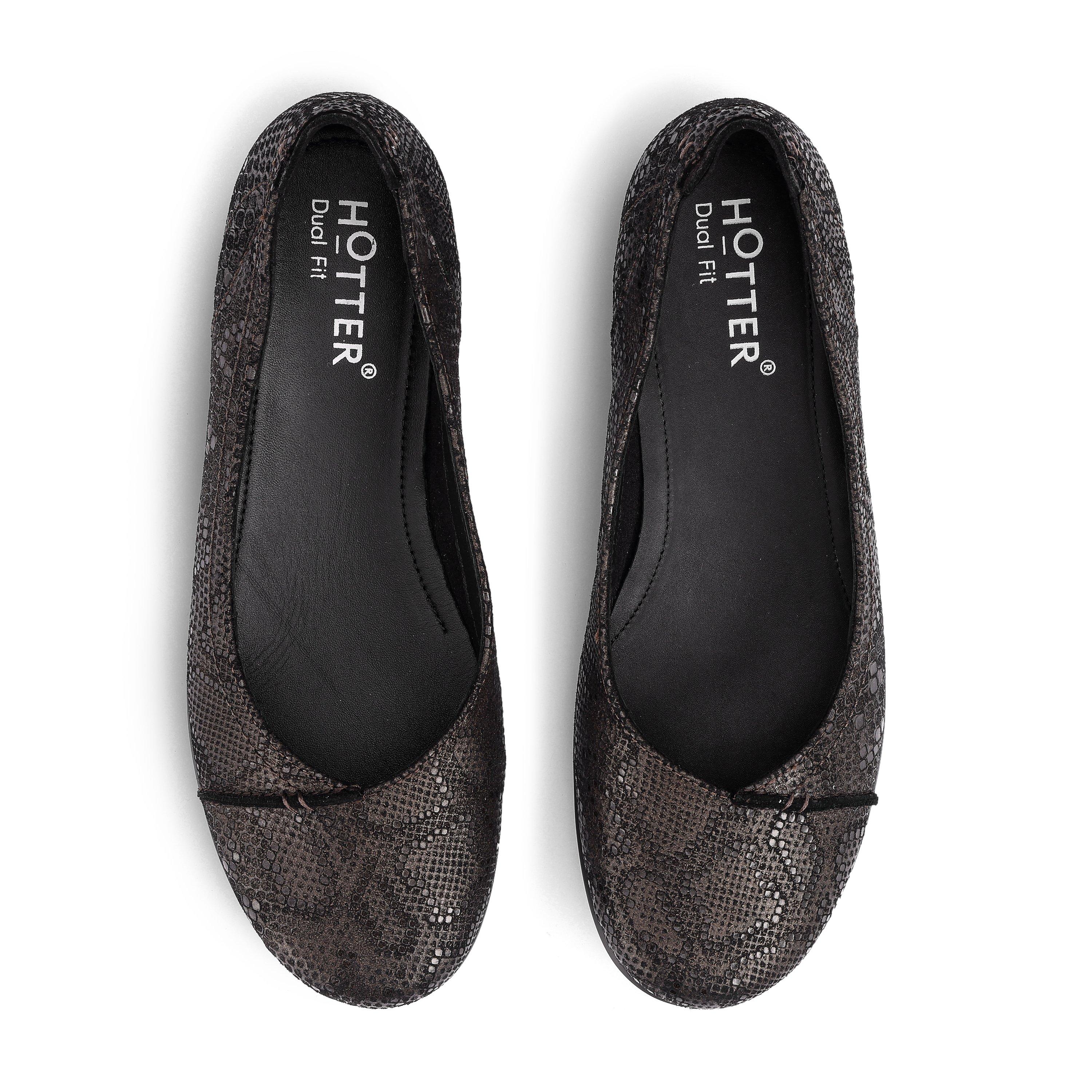 Metallic Python - Hotter - Robyn II Wide Fit Ballerina Pumps - 3