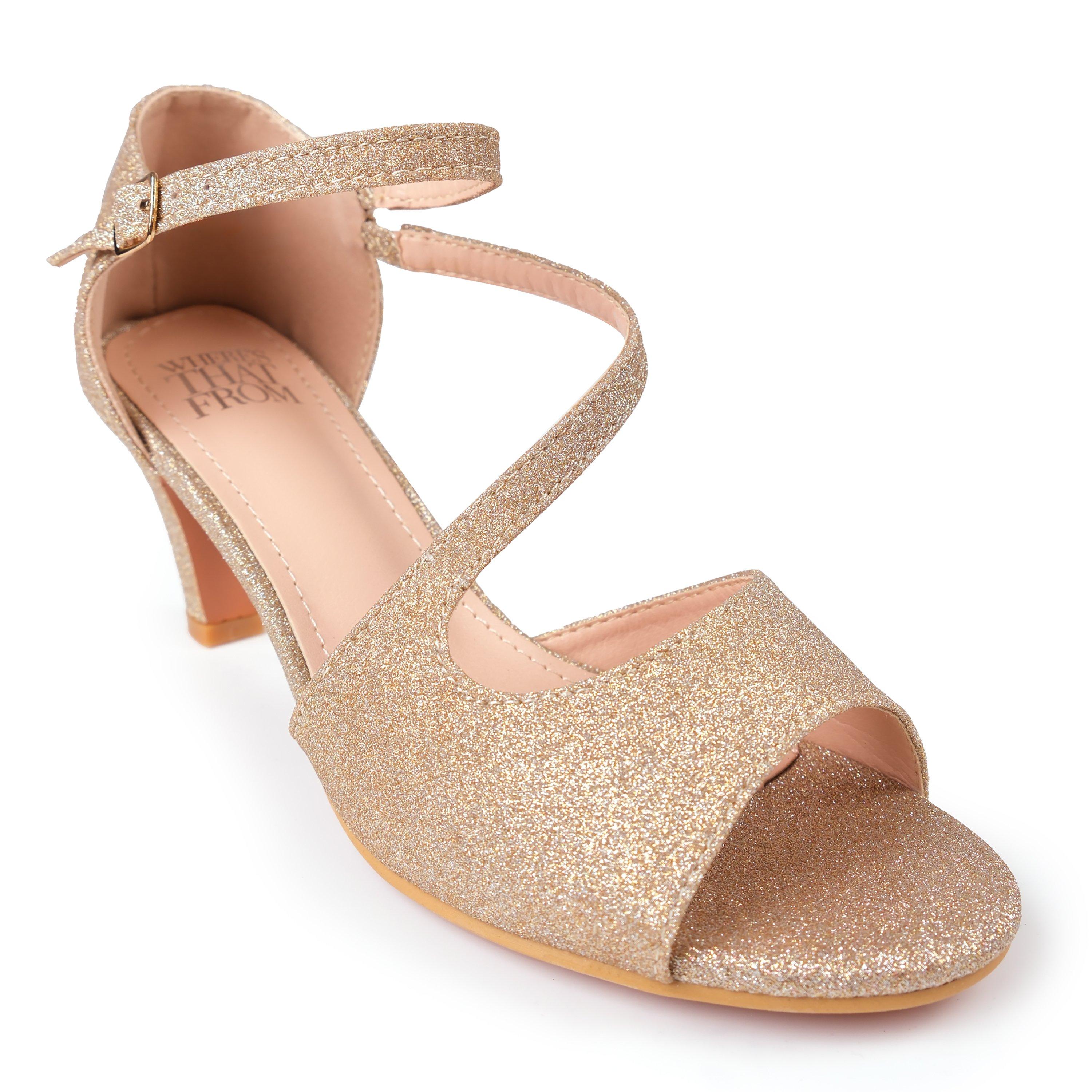 Champagneglitte - Wheres That From - Champagne Glitter Beatrice Low Kitten Heels - 2
