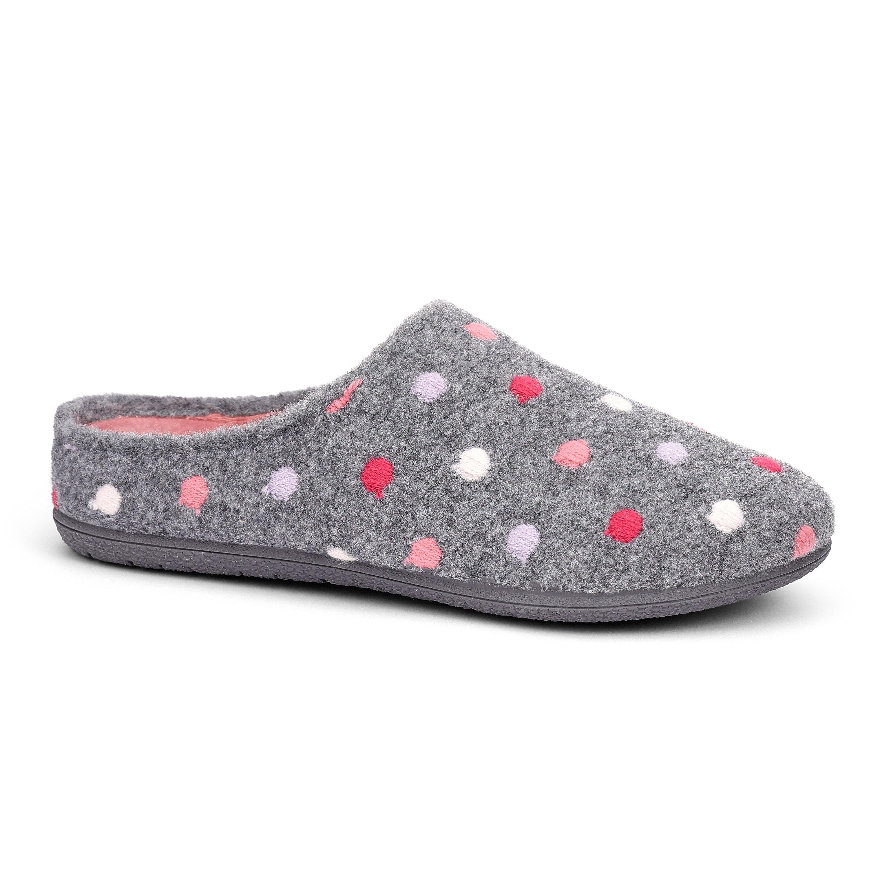 Grey Multi - Hotter - Dotty Slippers - 2
