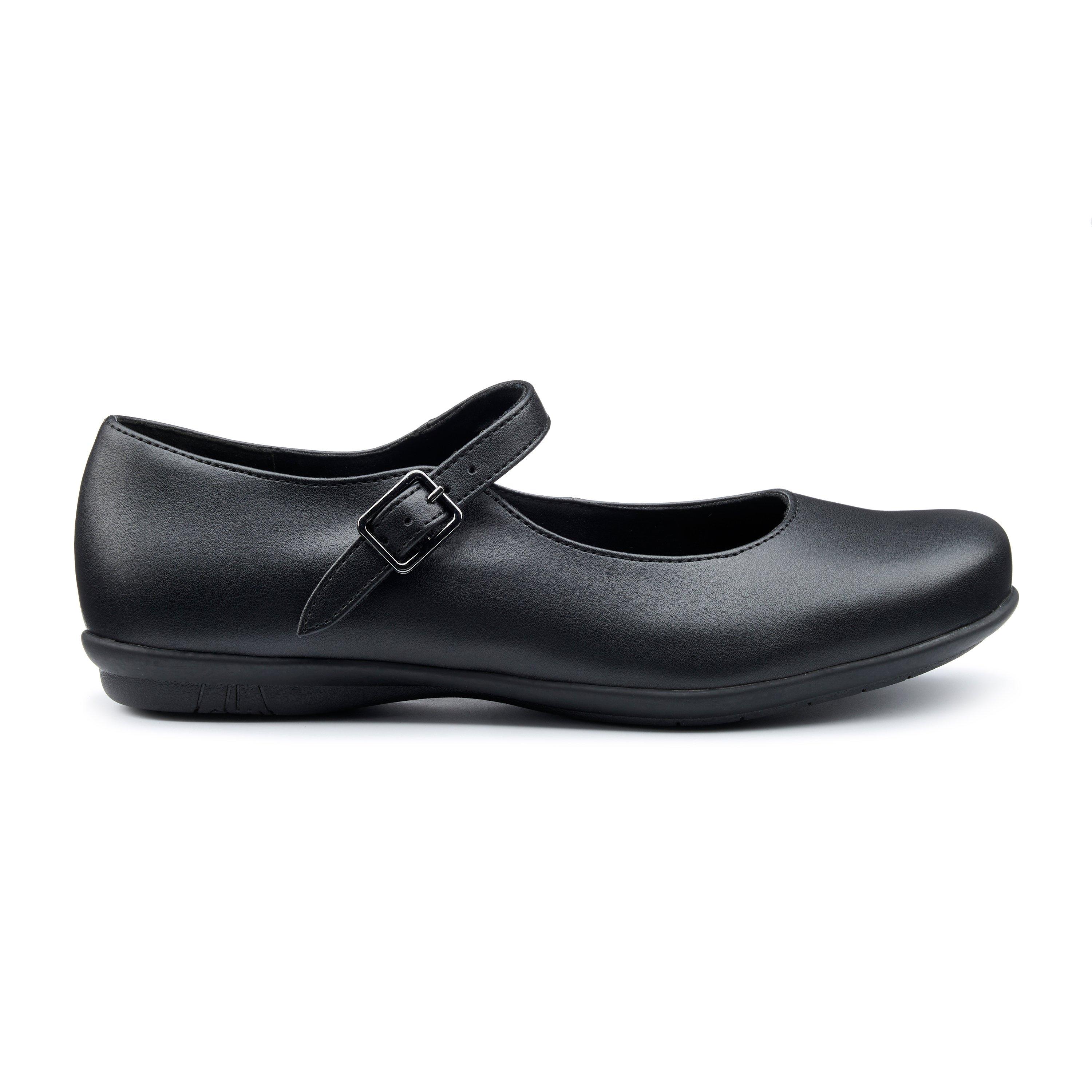 Hotter Women's Violet Mary Janes Wide Fit - Black - 7 (41)