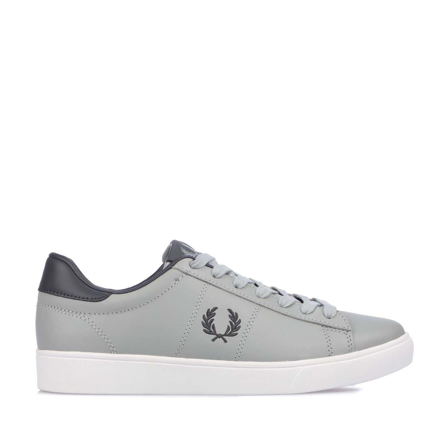 Grey - Fred Perry - Spencer Leather Trainers - 1