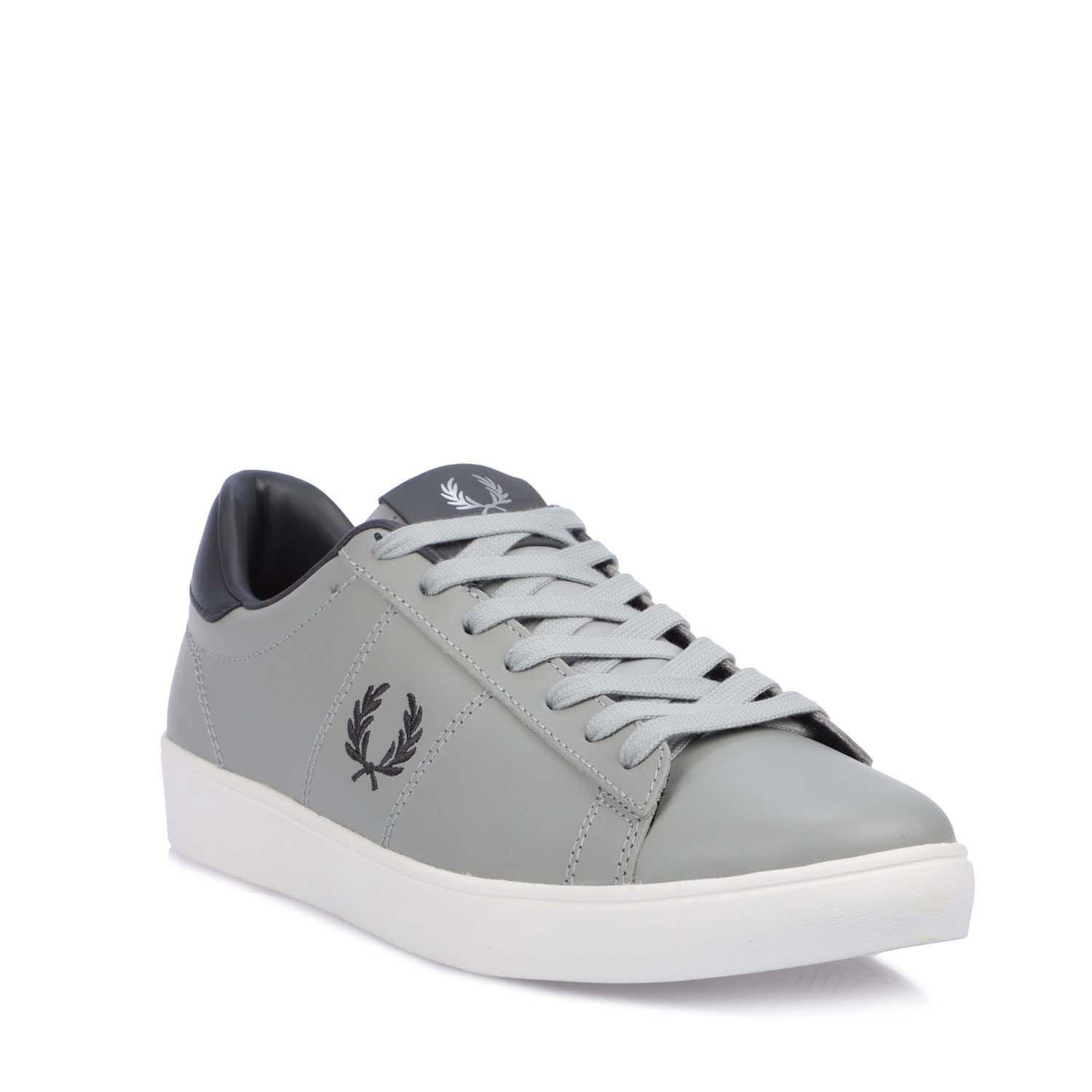 Grey - Fred Perry - Spencer Leather Trainers - 2