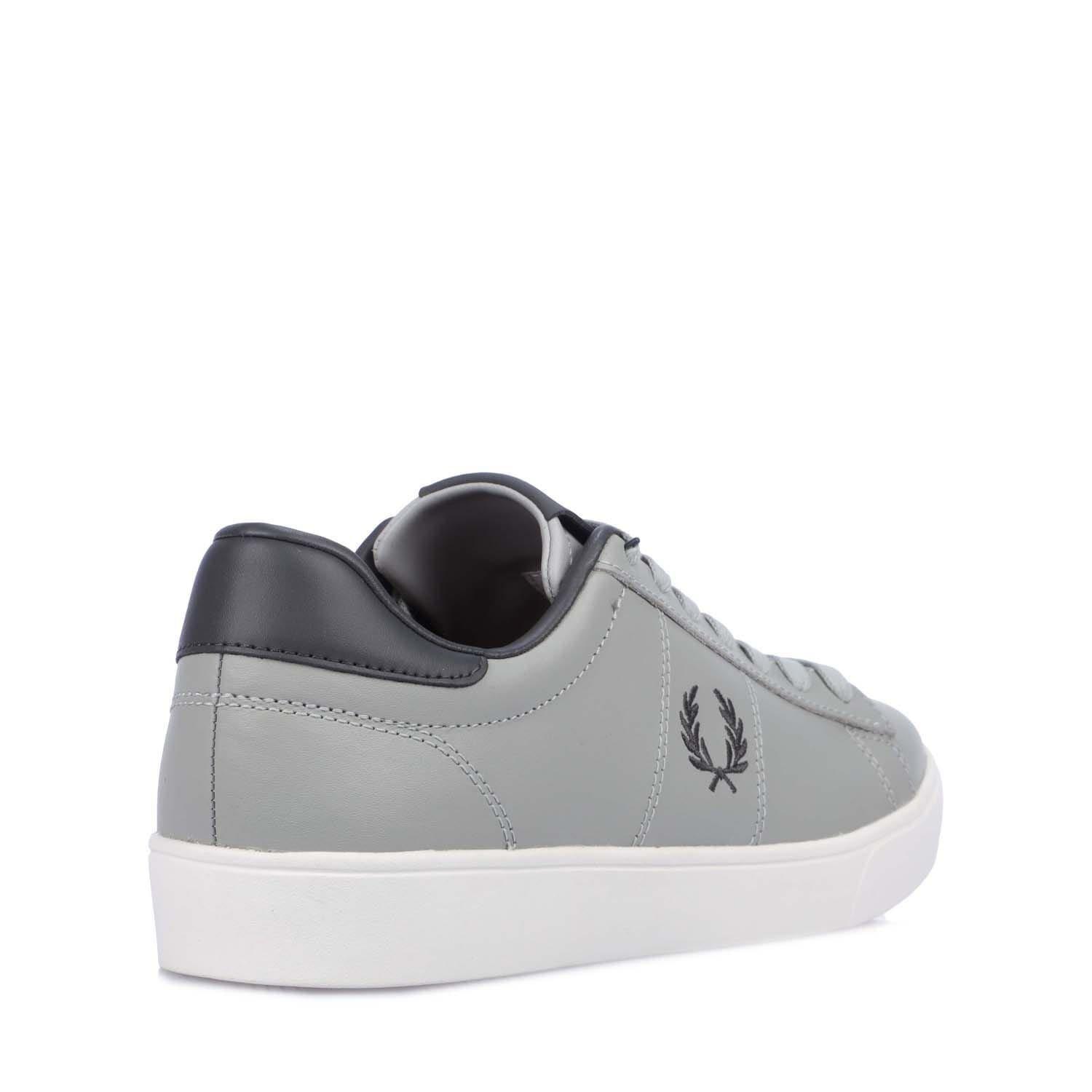 Grey - Fred Perry - Spencer Leather Trainers - 3