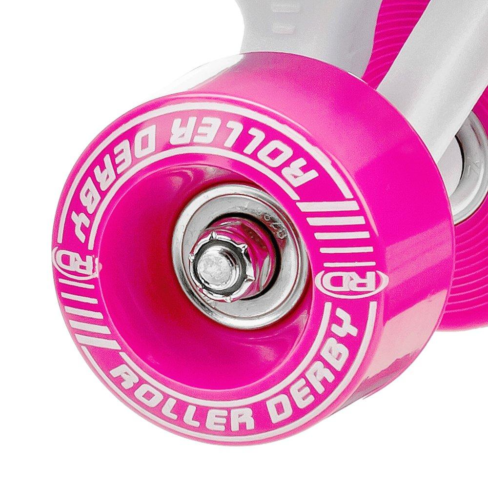 White / Pink - Roller Derby - FIRESTAR V2 CHILDRENS QUAD ROLLER SKATES - 4