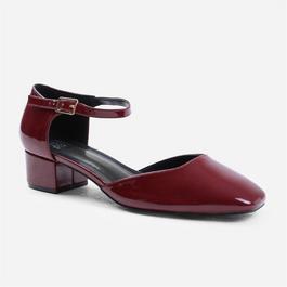 Wheres That From Singapore Wide Fit Square Toe Low Block Heel With