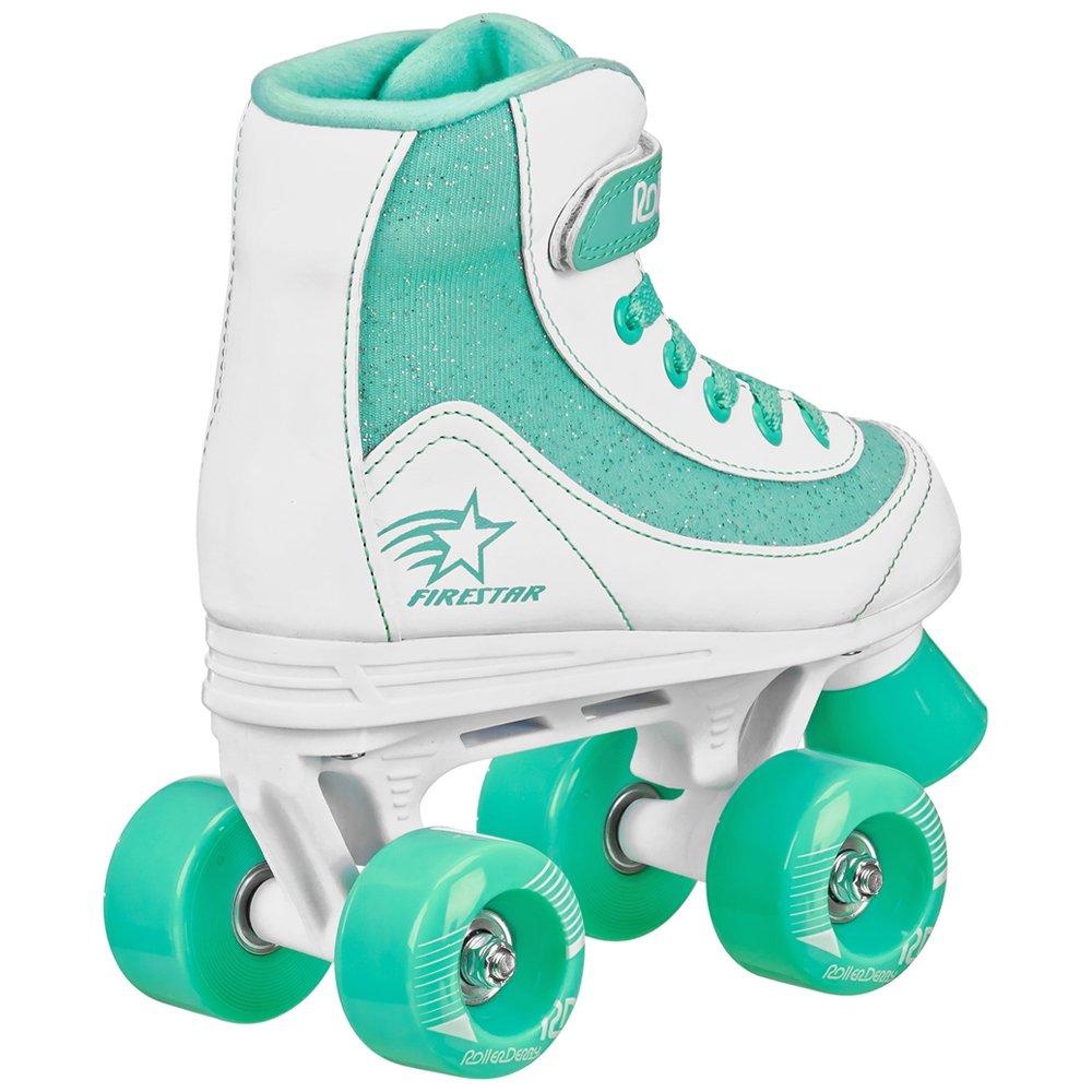 White / Teal - Roller Derby - FIRESTAR V2 CHILDRENS QUAD ROLLER SKATES - 2