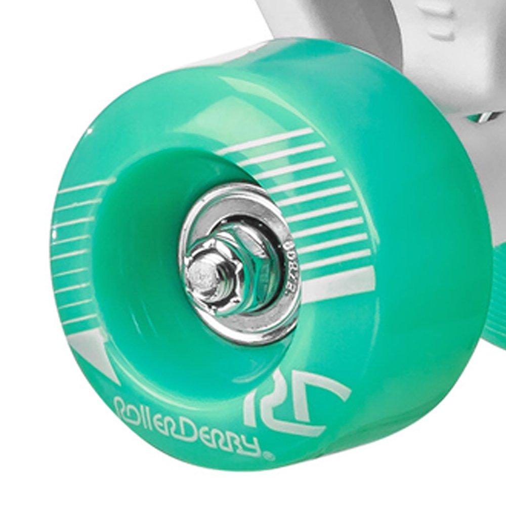 White / Teal - Roller Derby - FIRESTAR V2 CHILDRENS QUAD ROLLER SKATES - 6