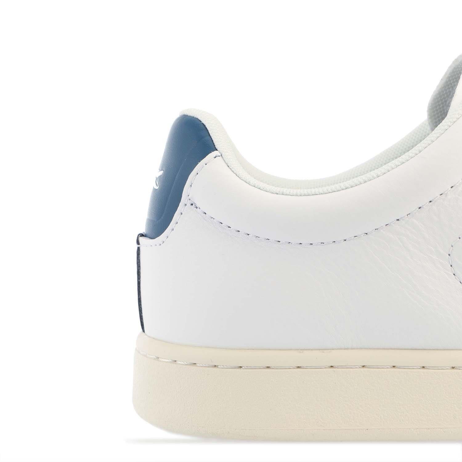 White - Lacoste - Carnaby Evo Leather Accent Heel Trainers - 6