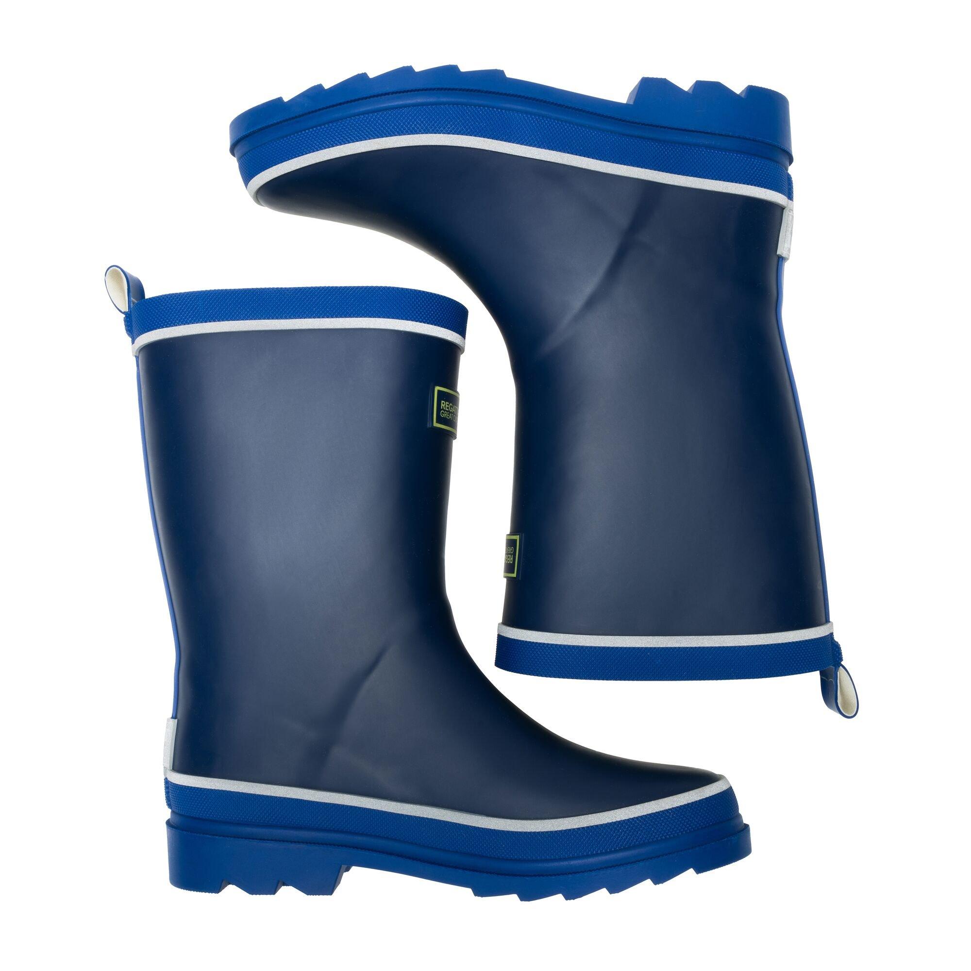 Aviator Blue/Ol - Regatta - Kids Foxfire Waterproof Wellington Boots - 3