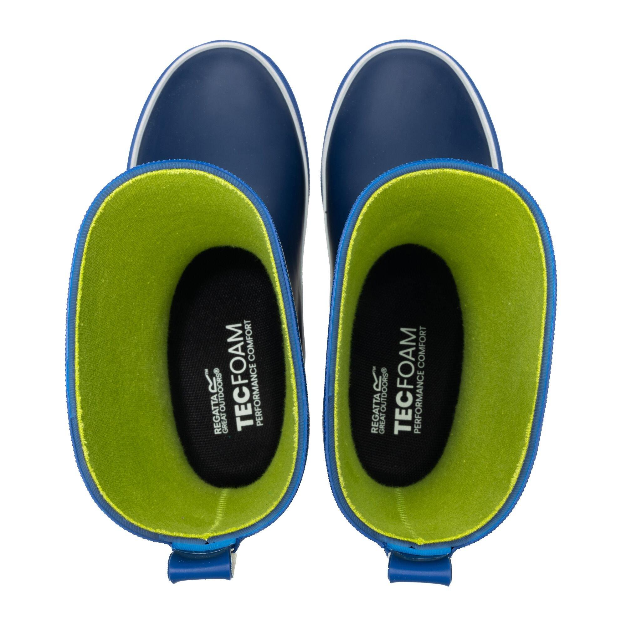 Aviator Blue/Ol - Regatta - Kids Foxfire Waterproof Wellington Boots - 7