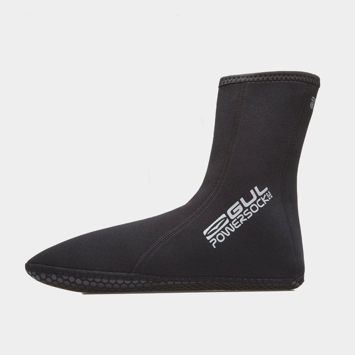 Black - Gul - 0.5MM POWER FLATLOCK WETSUIT SOCK - 1