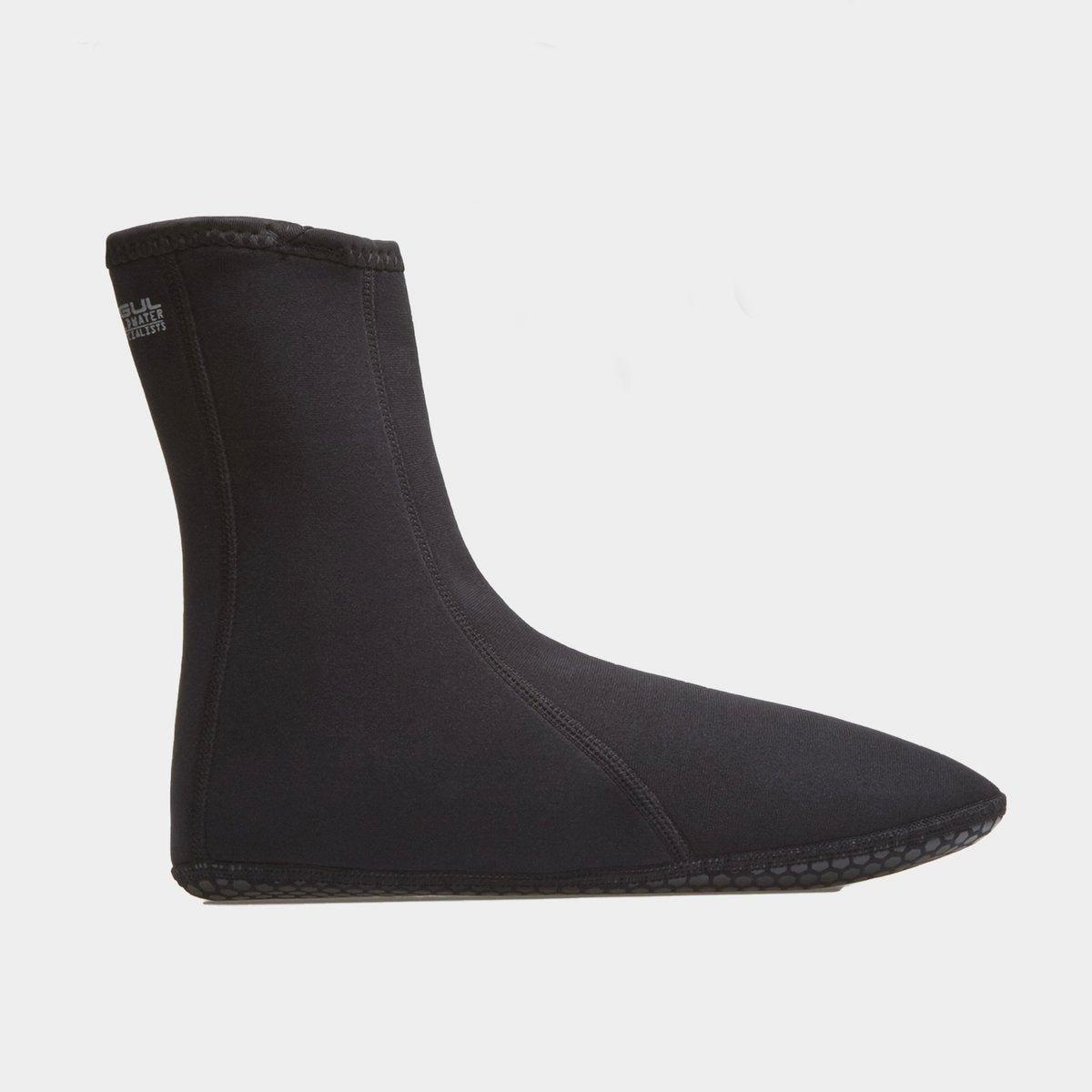 Black - Gul - 0.5MM POWER FLATLOCK WETSUIT SOCK - 2