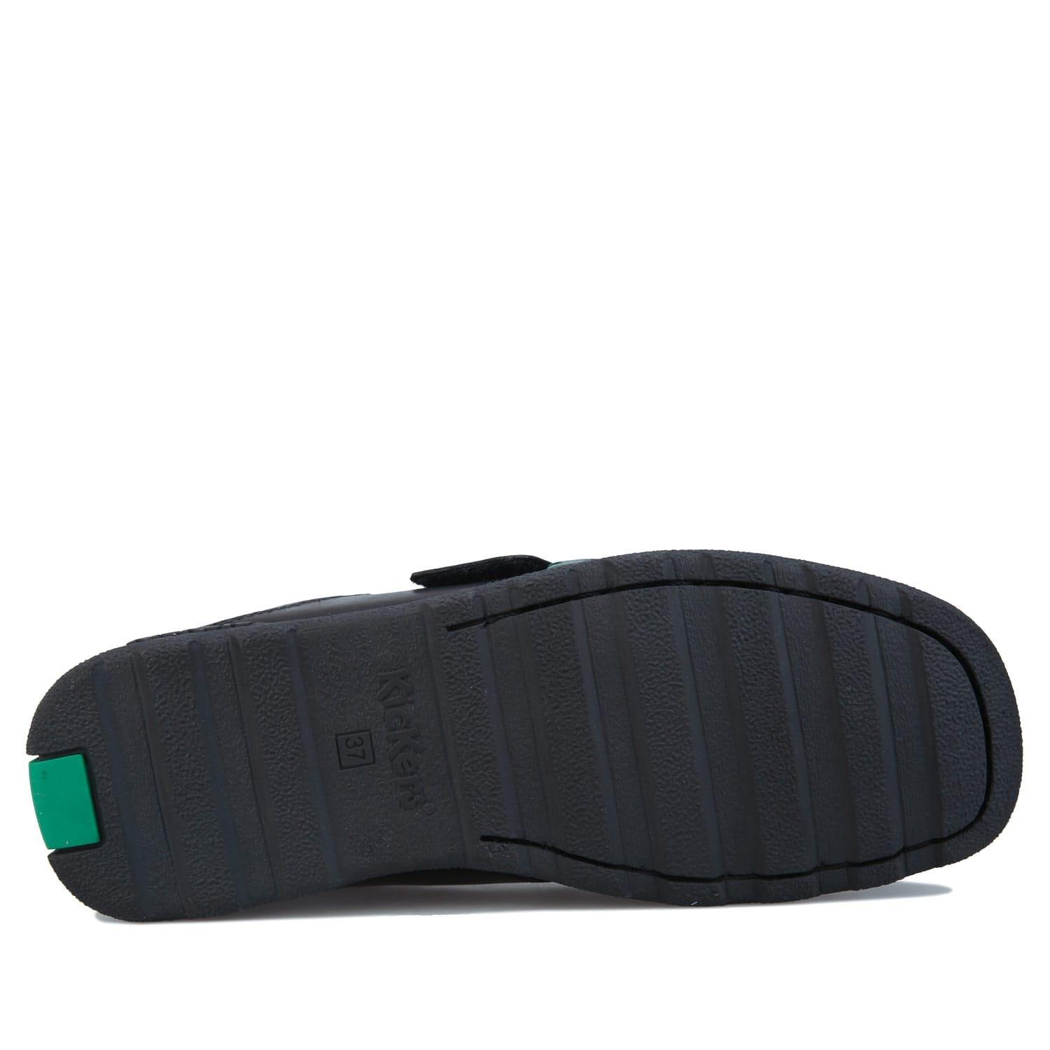 Negro - Kickers - Kids' Fragma Strap Leather Low-Top Trainers - 4