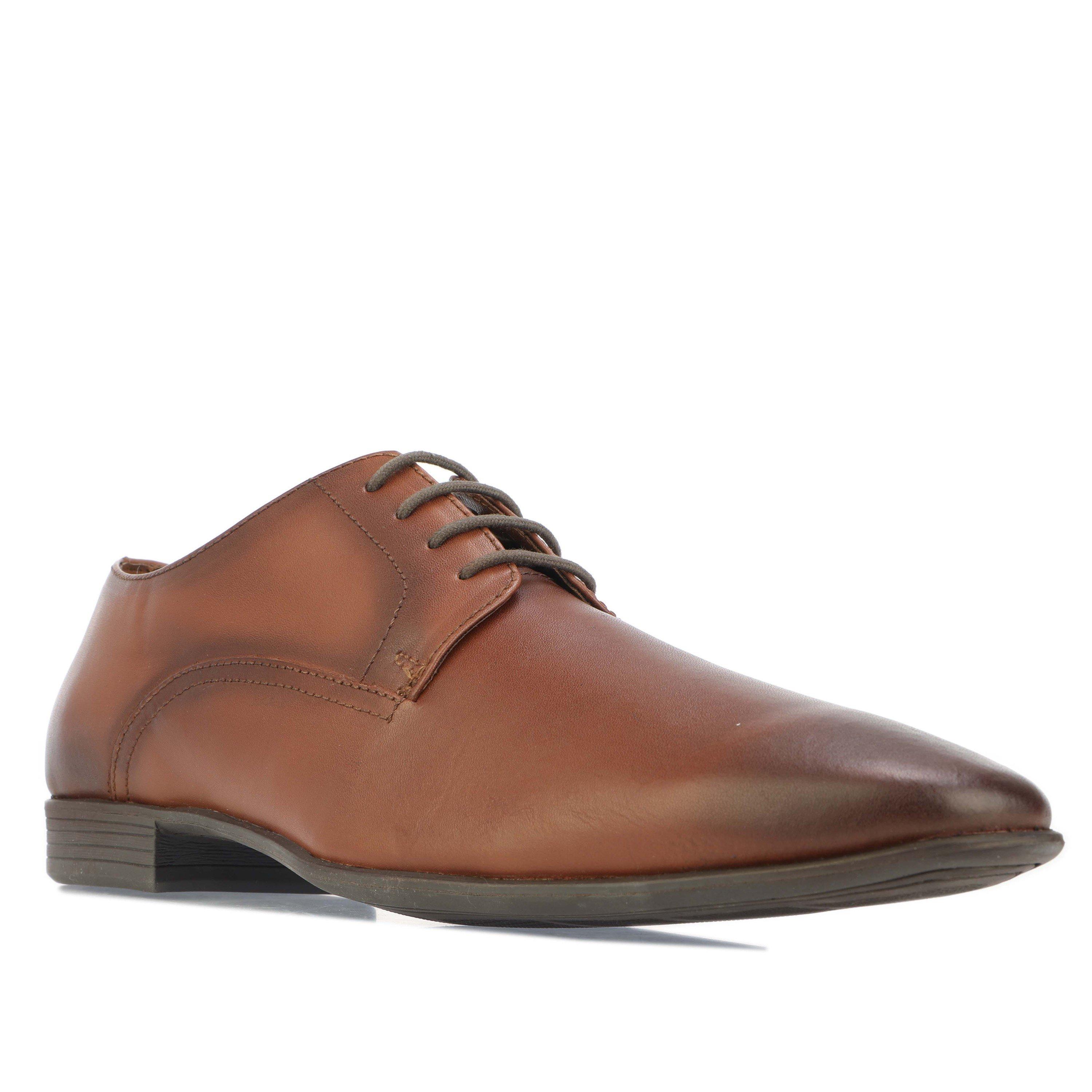 Tan - Lambretta - Ben Leather Derby Shoes - 2