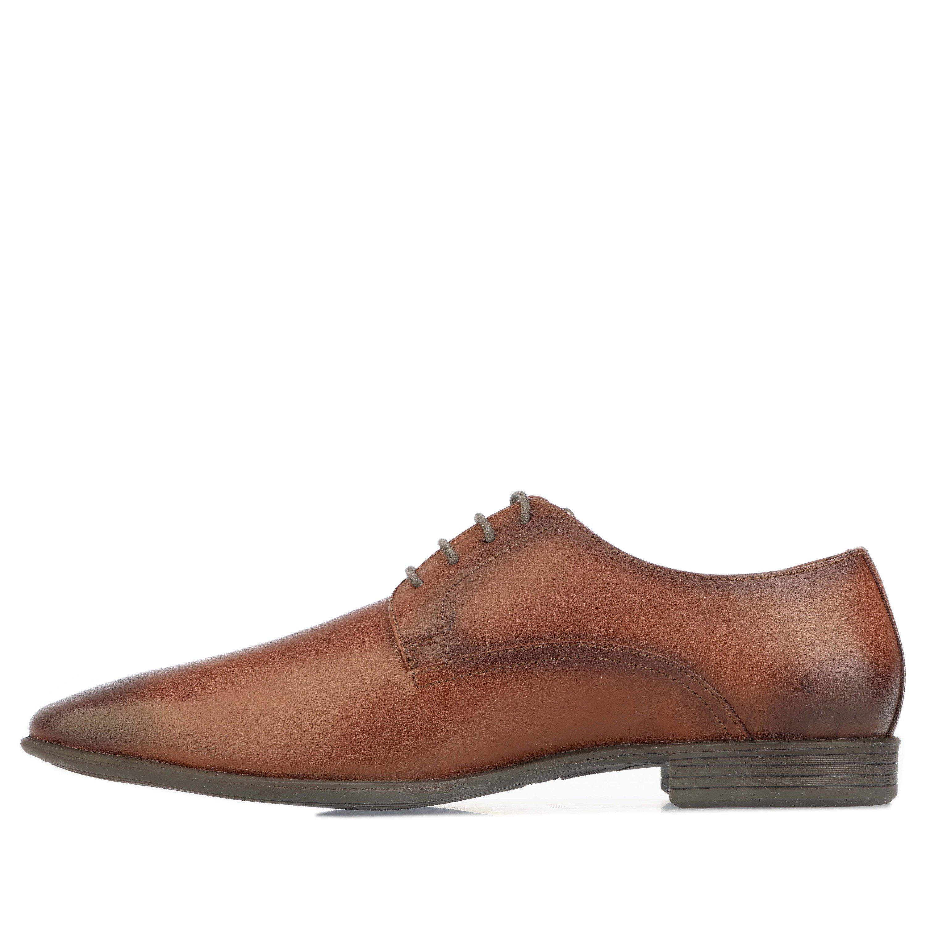 Tan - Lambretta - Ben Leather Derby Shoes - 5