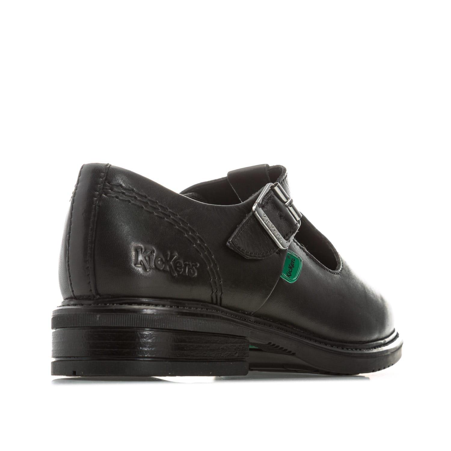 Black - Kickers - Children Lach T-Bar Leather Shoes - 3